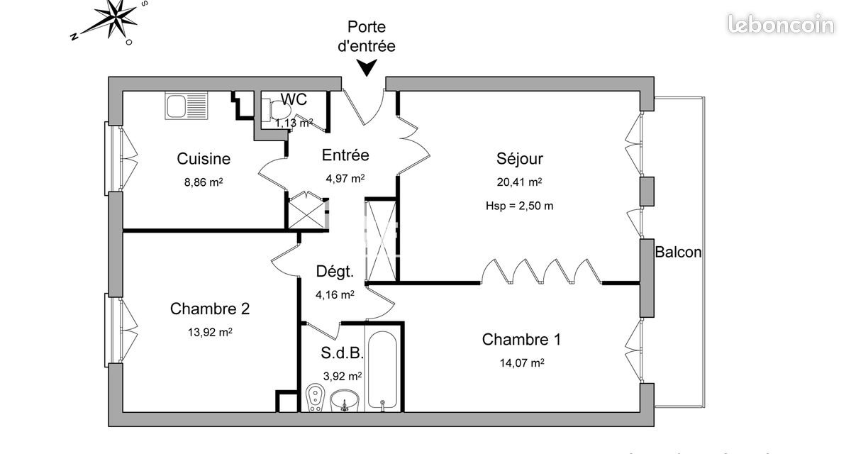 Appartement à louer, 71m², Limay