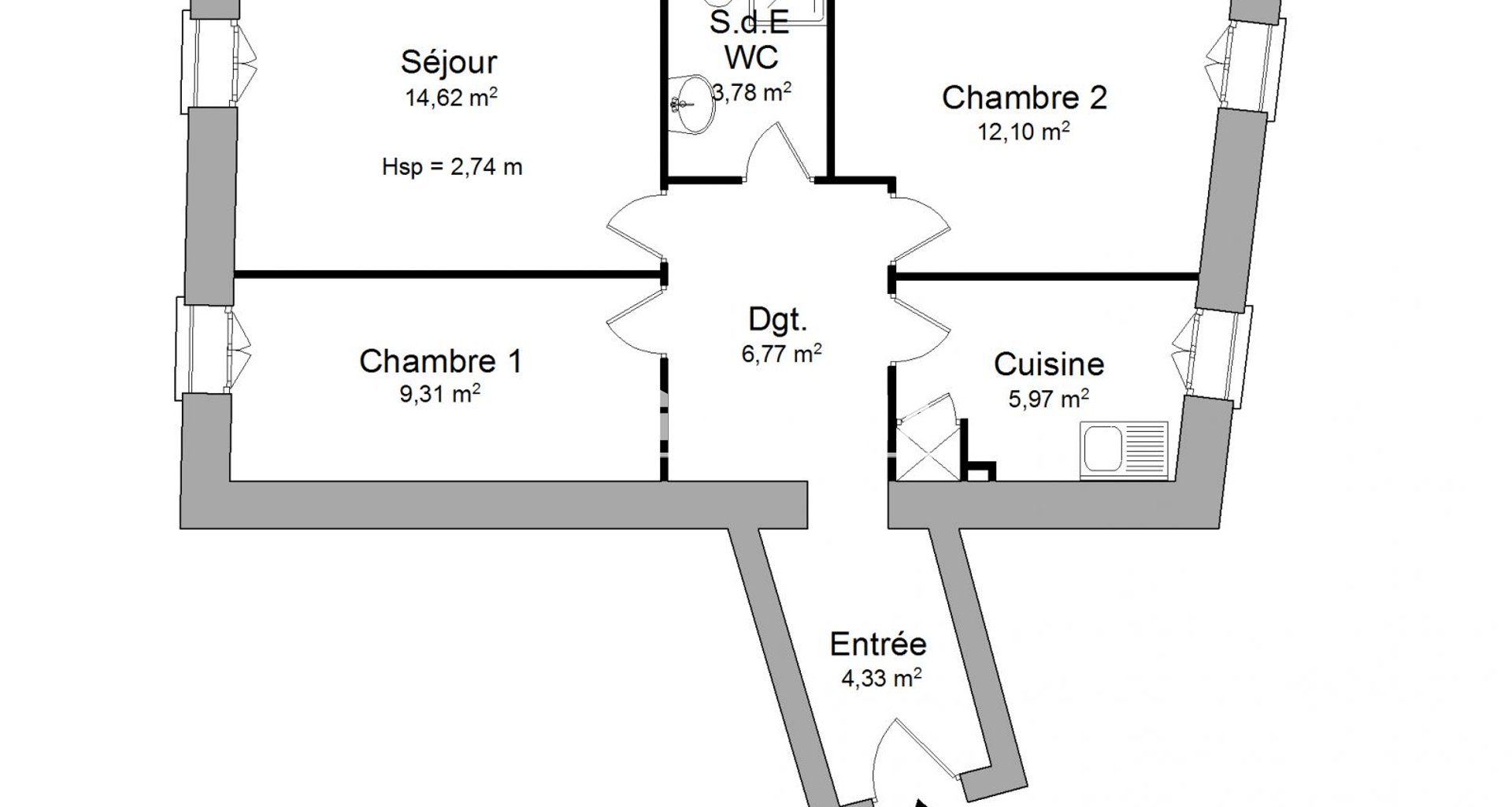 Appartement à louer, 56m², La Valette-du-Var