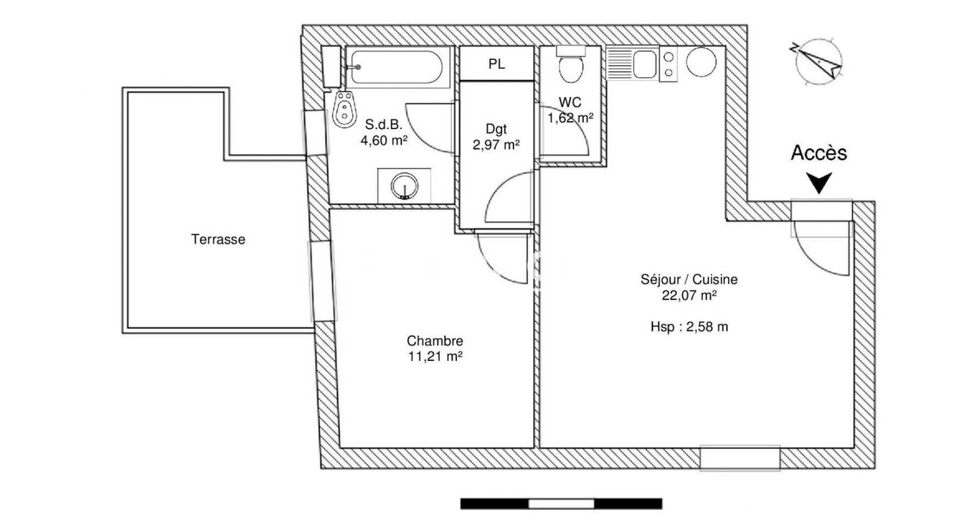 Appartement à louer, 43m², Toulouse