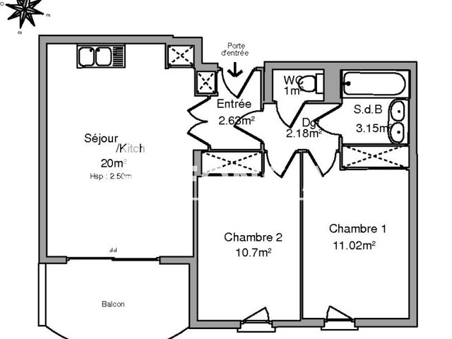 Appartement à louer, 52m², Toulon