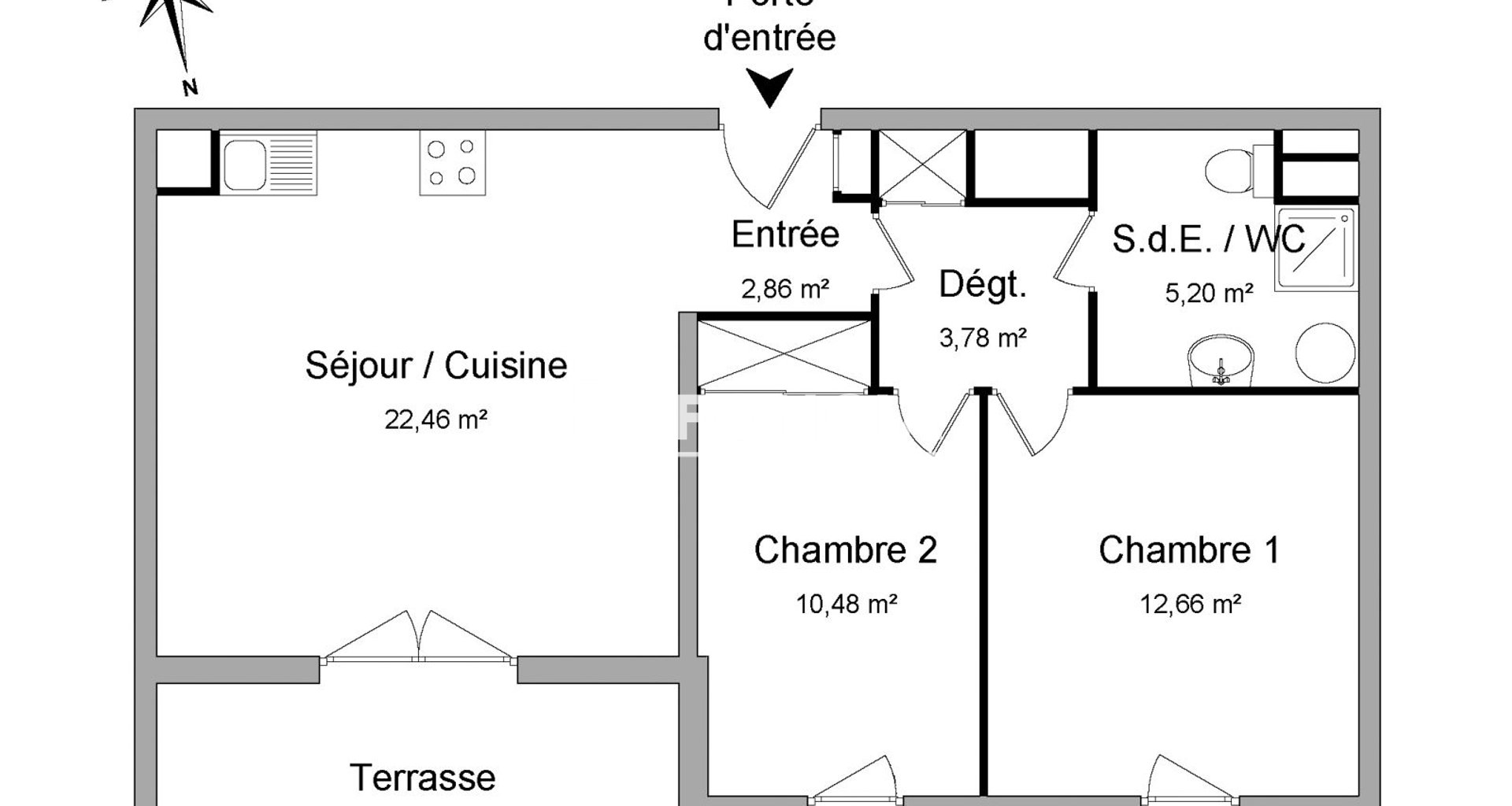 Appartement à louer, 57m², La Seyne-sur-Mer