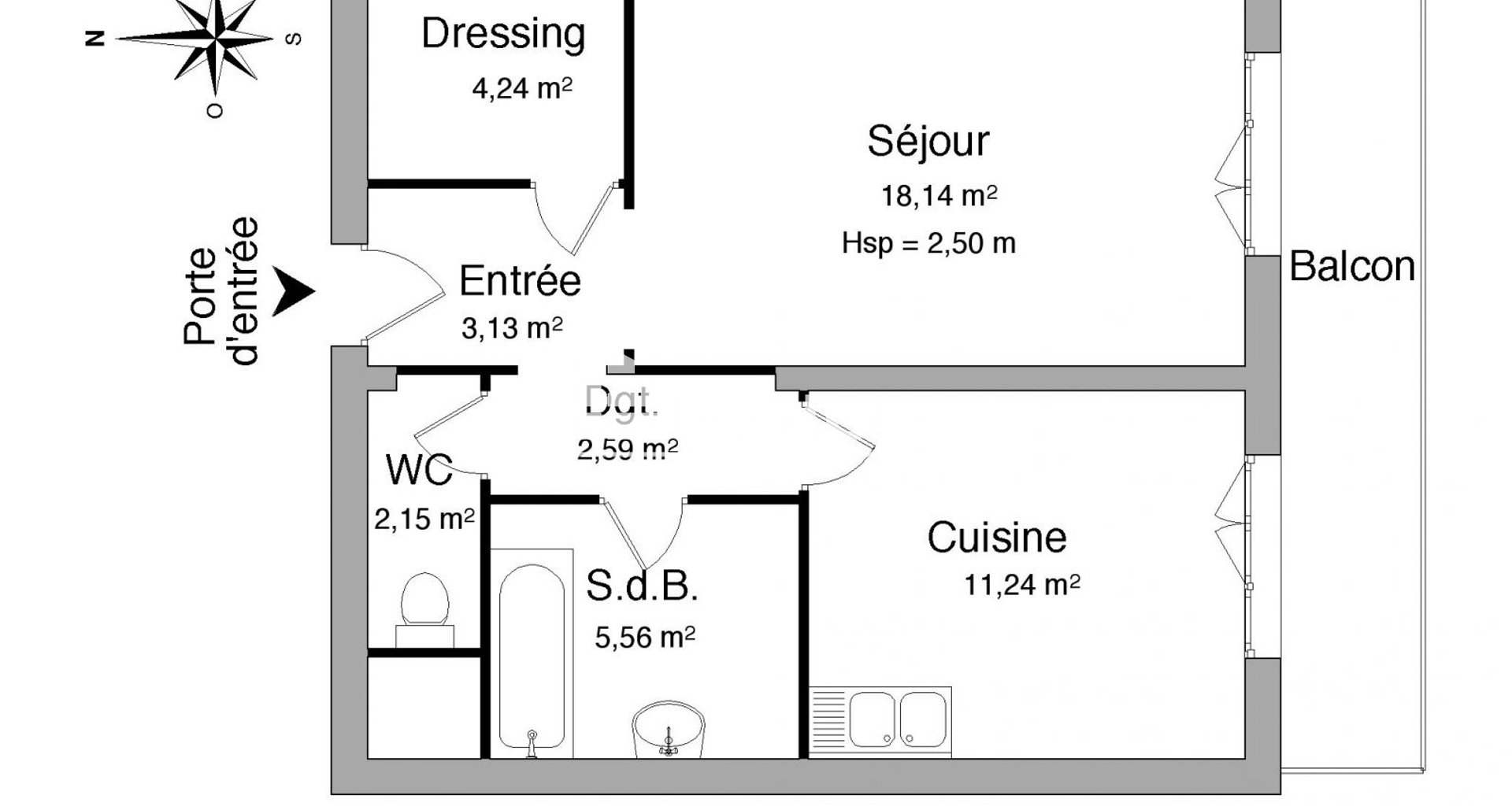 Appartement à louer, 47m², Romans-sur-Isère