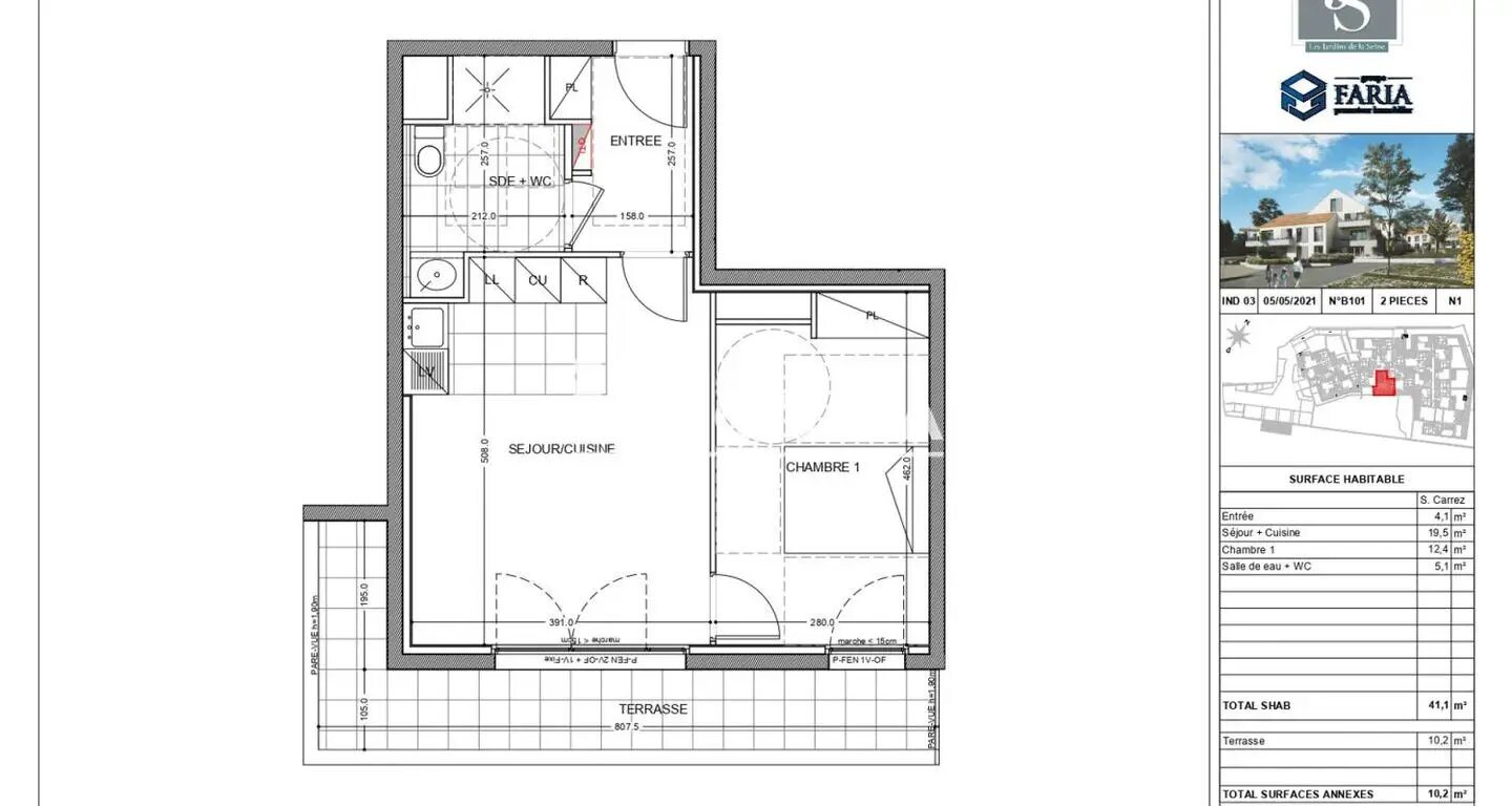 Appartement à louer, 40m², Saint-Pierre-du-Perray