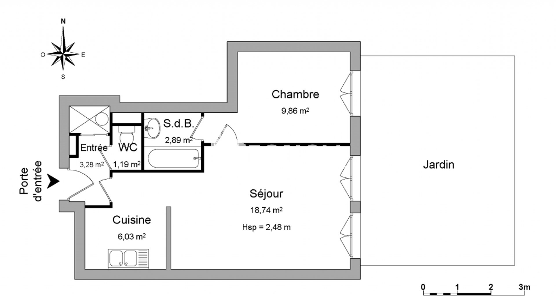 Appartement à louer, 42m², Corbeil-Essonnes