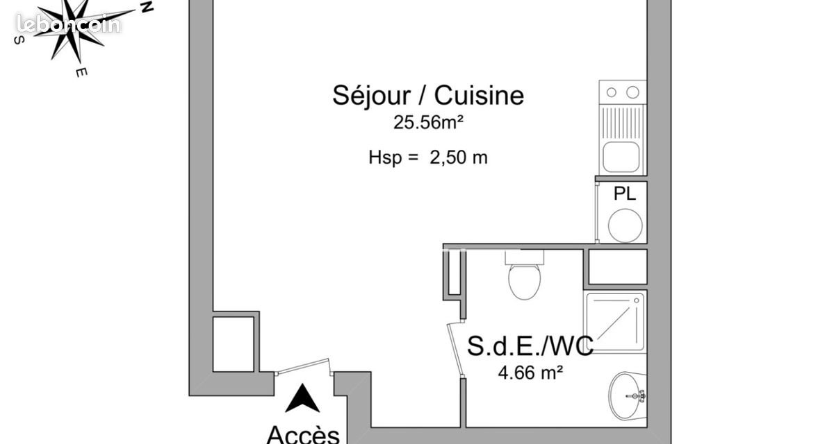 Appartement à louer, 30m², Marseille 15ème
