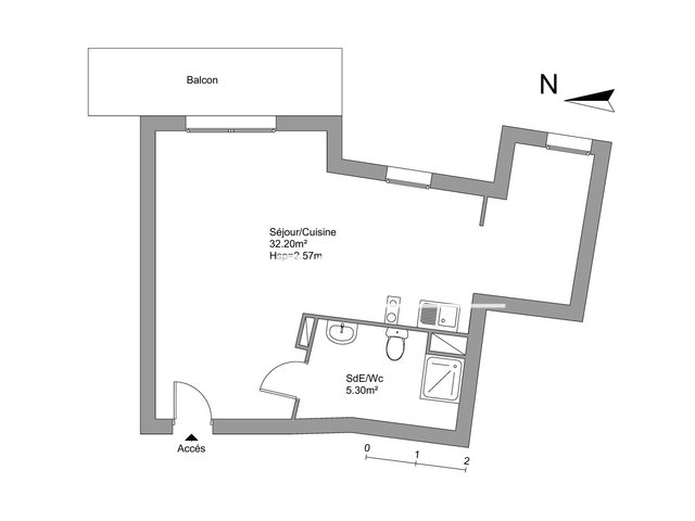 Appartement à louer, 37m², Marseille 15ème