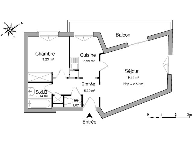 Appartement à louer, 44m², Nice