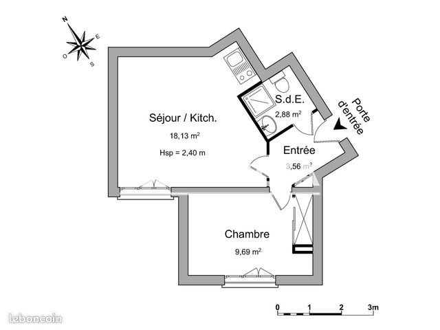 Appartement à louer, 34m², Rennes