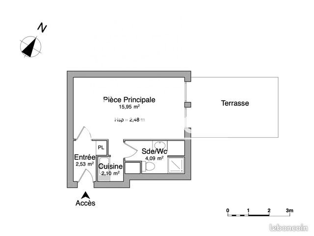 Appartement à louer, 25m², Le Mans