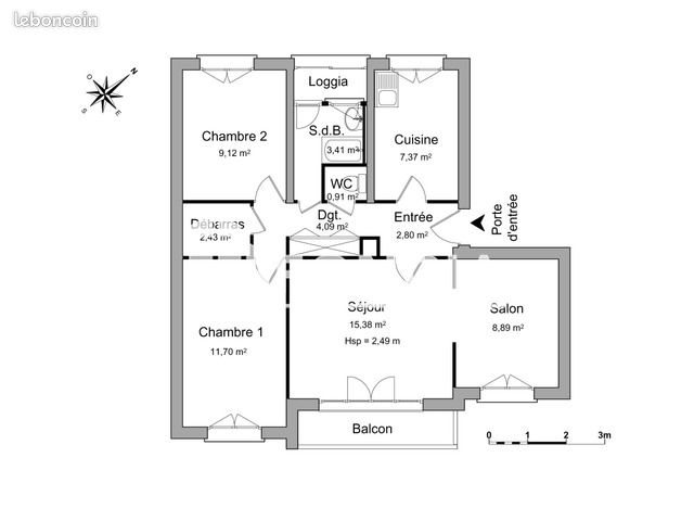 Appartement à louer, 66m², Orléans
