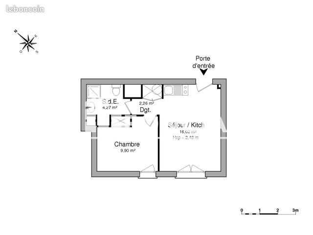 Appartement à louer, 32m², Le Mans
