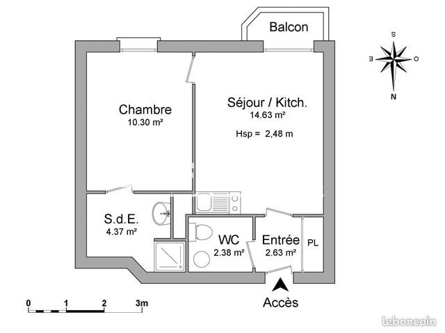 Appartement à louer, 34m², Le Mans
