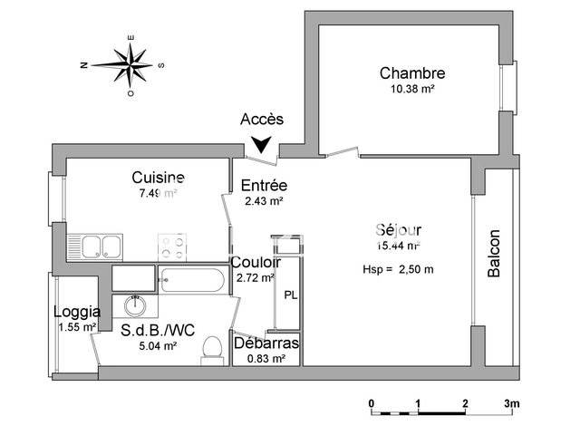 Appartement à louer, 45m², Orléans