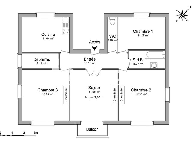 Appartement à louer, 96m², Blois