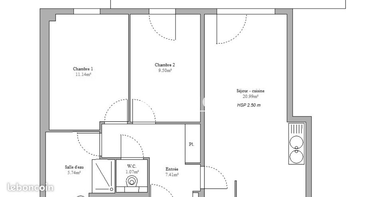 Appartement à louer, 56m², Bagneux