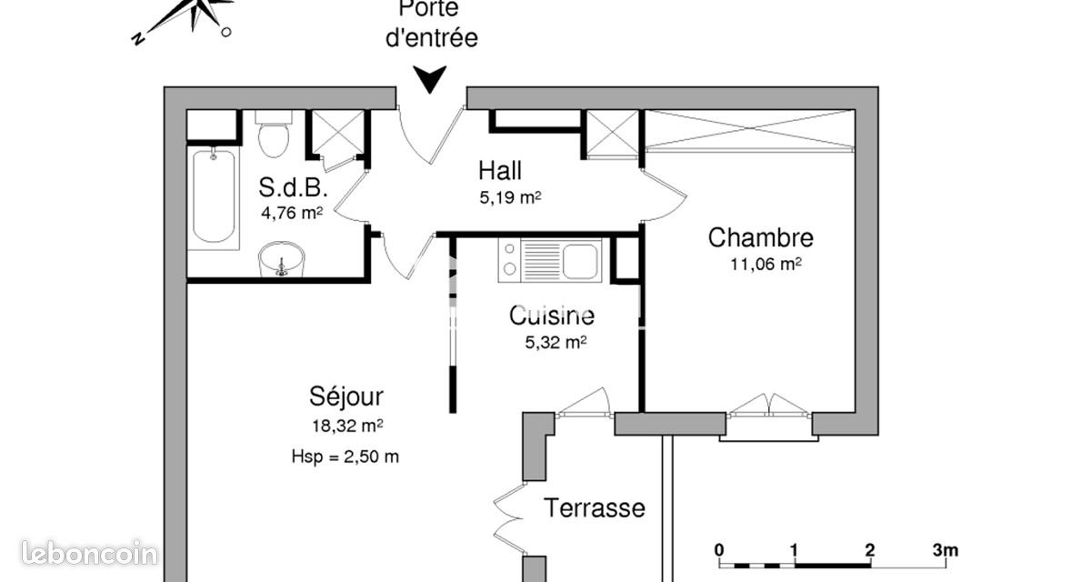 Appartement à louer, 45m², Antony