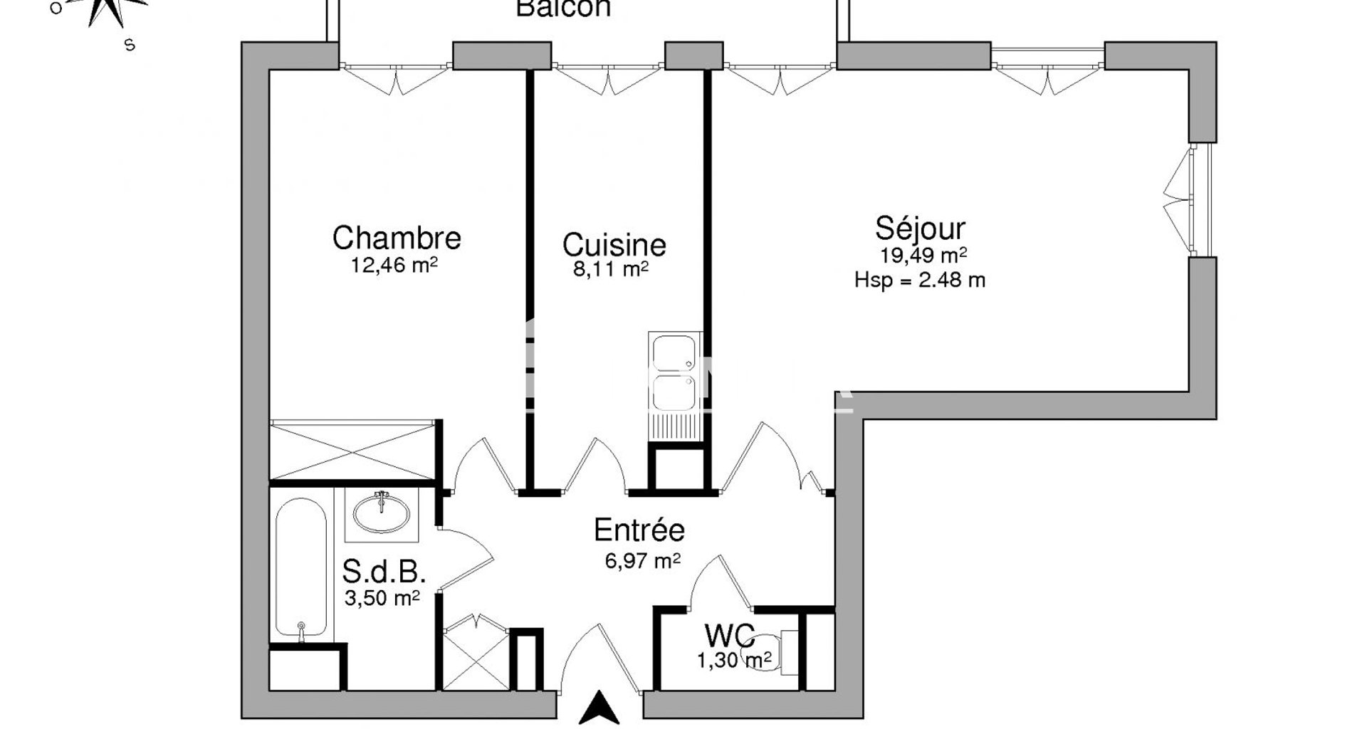 Appartement à louer, 51m², Châtenay-Malabry