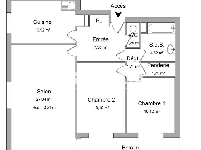 Appartement à louer, 78m², Saint-Martin-d'Hères