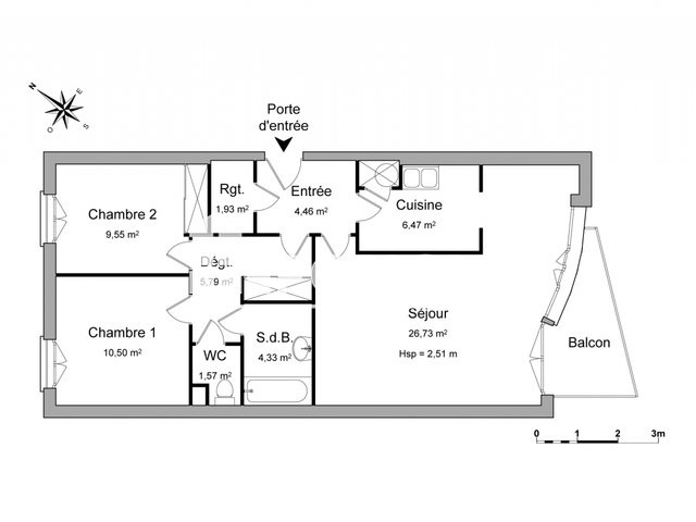 Appartement à louer, 71m², Orléans