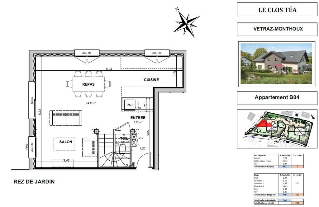 Appartement à vendre, 79m², Vétraz-Monthoux
