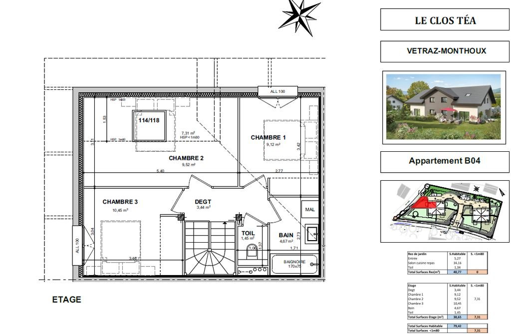 Appartement à vendre, 79m², Vétraz-Monthoux