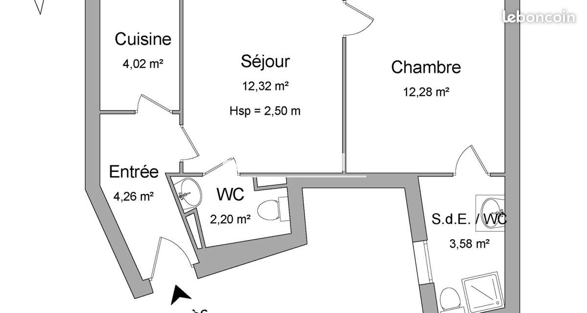 Appartement à louer, 39m², Courbevoie