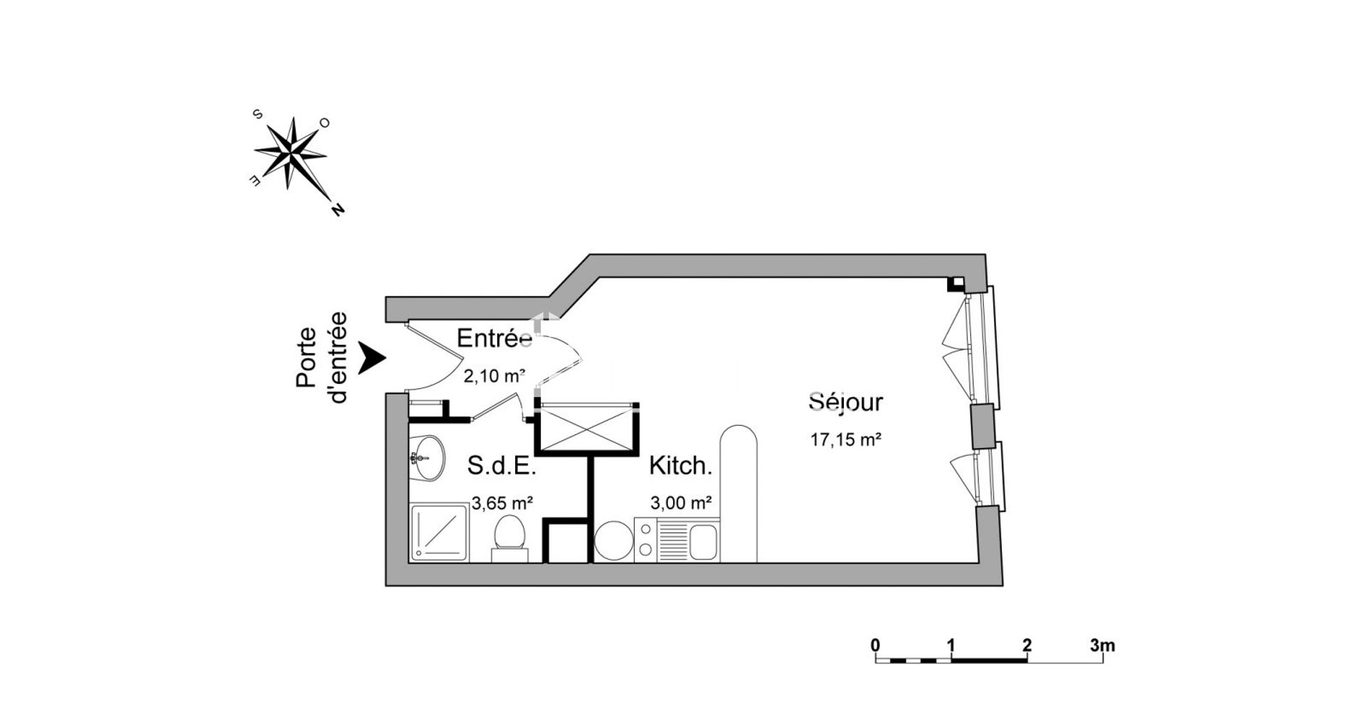 Appartement à louer, 25m², Suresnes