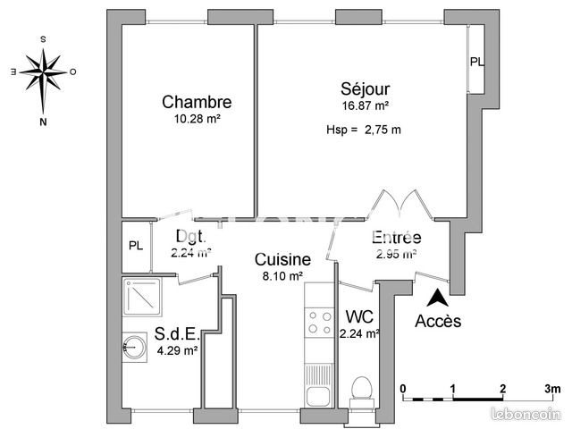 Appartement à louer, 46m², Nantes