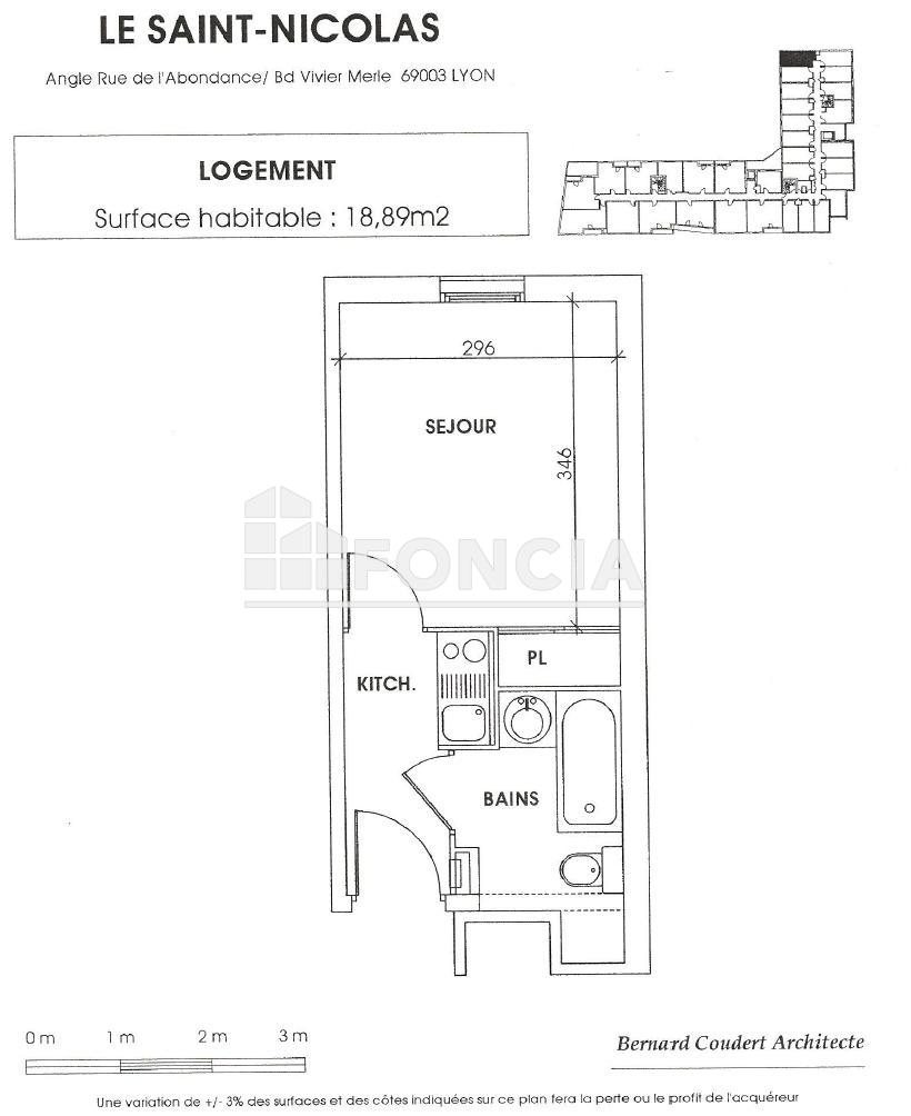 Appartement à vendre, 18m², Lyon 3ème