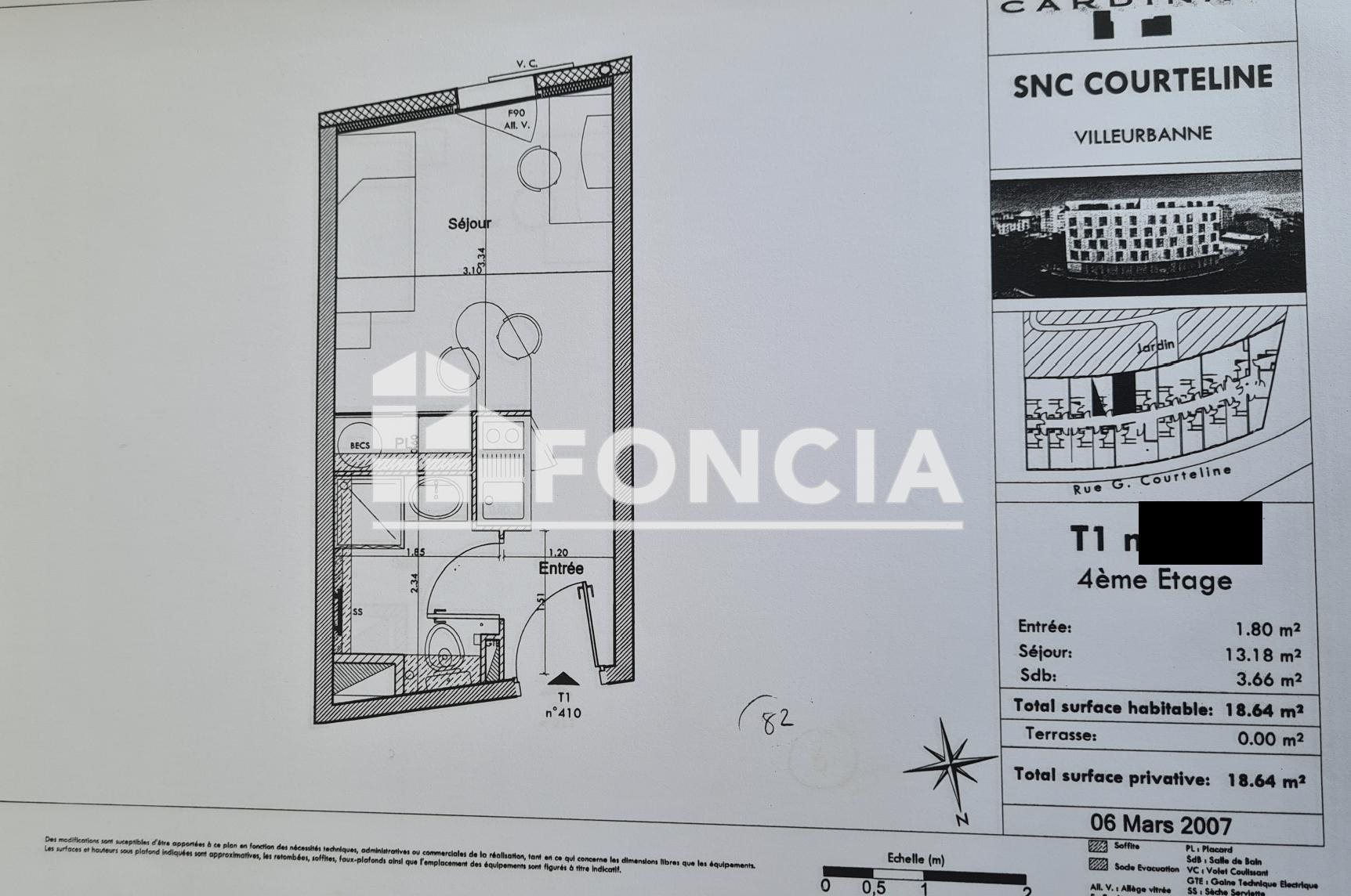 Appartement à vendre, 18m², Villeurbanne