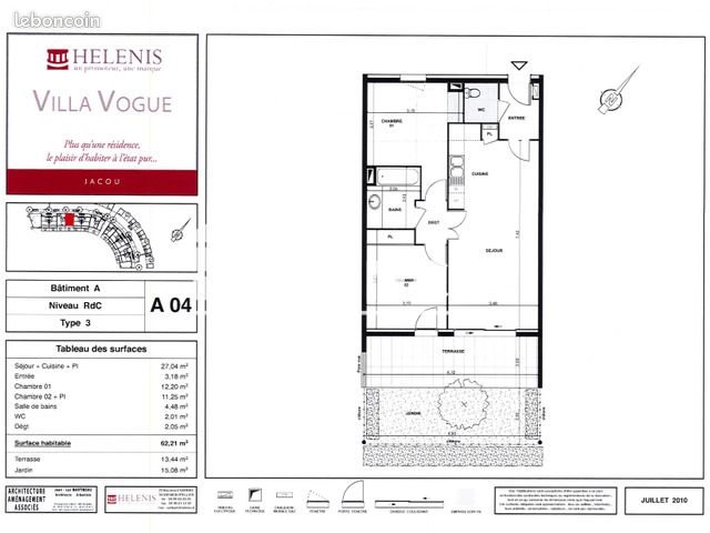 Appartement à louer, 62m², Jacou
