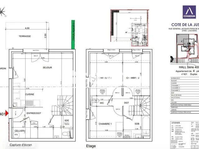 Appartement à louer, 80m², Louviers