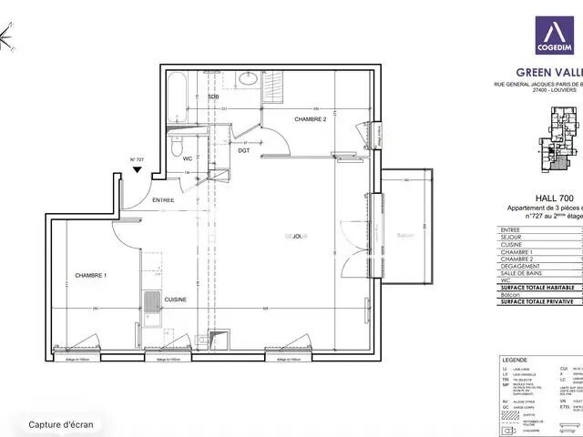 Appartement à louer, 71m², Louviers