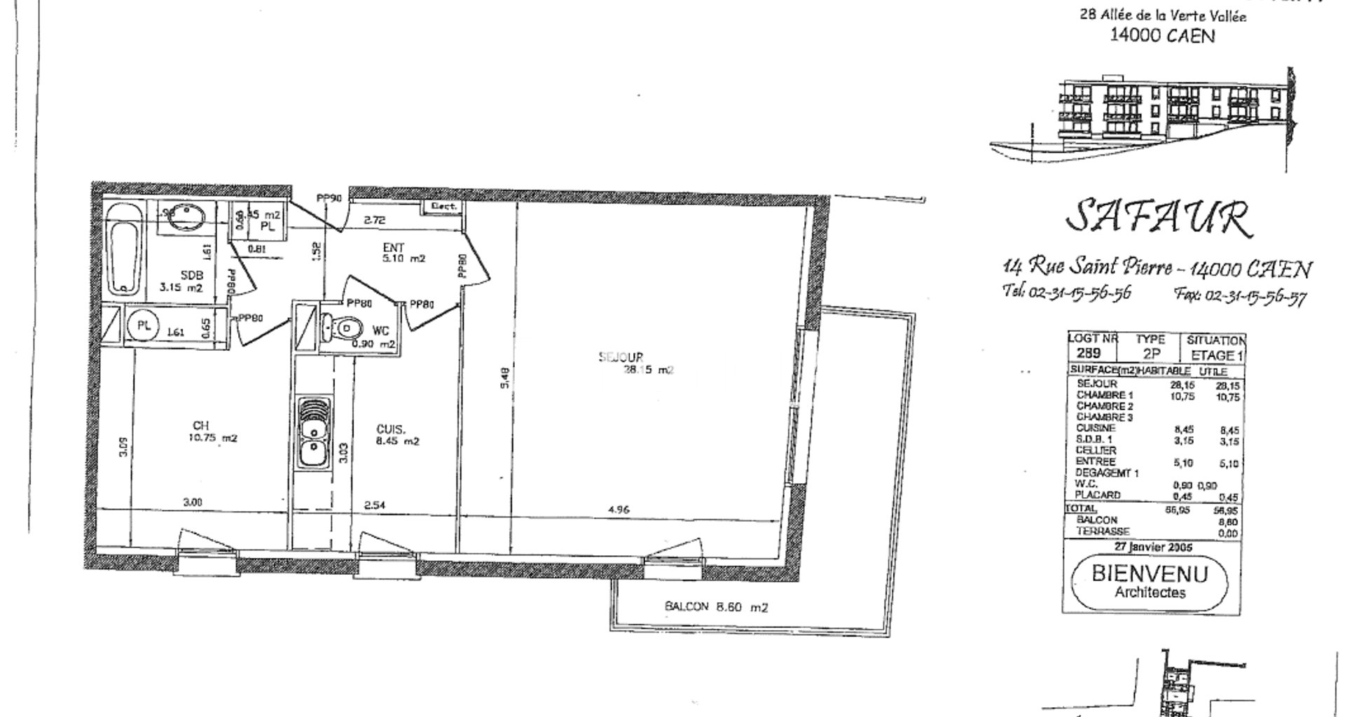 Appartement à louer, 56m², Caen