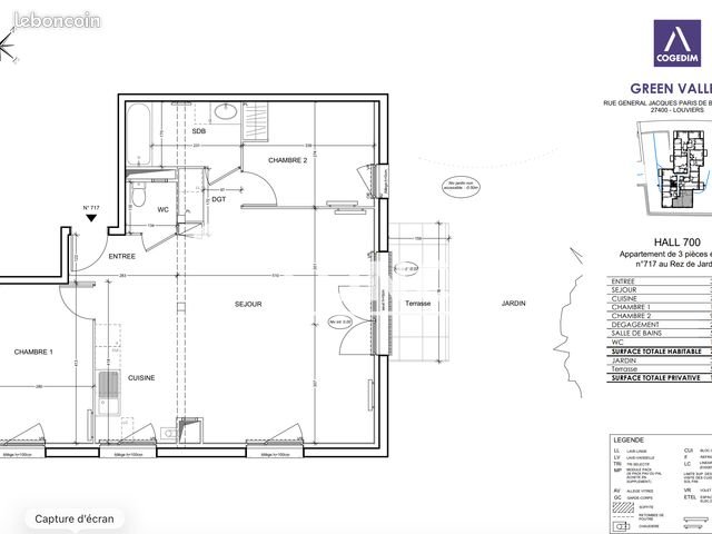 Appartement à louer, 72m², Louviers