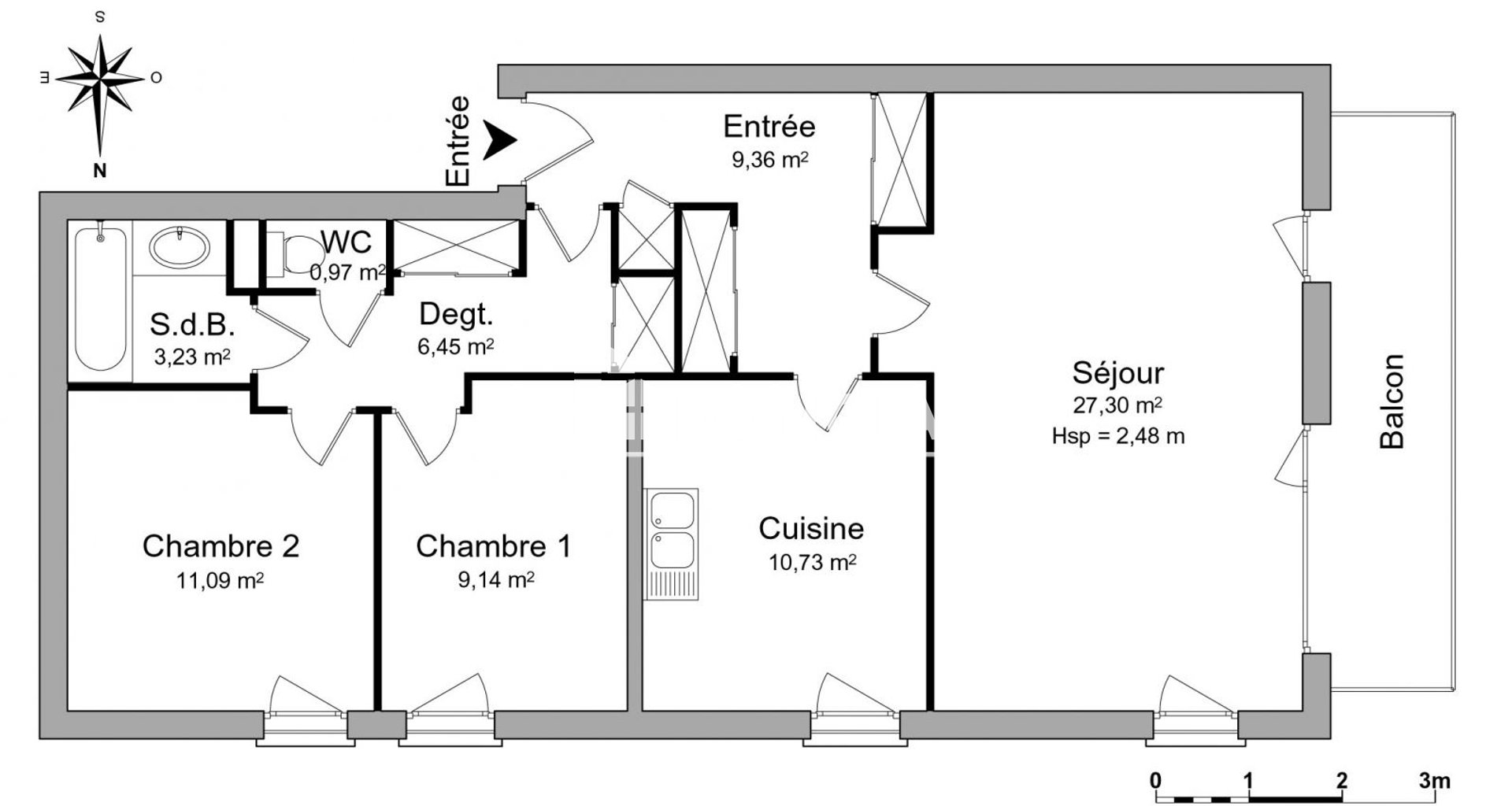 Appartement à louer, 78m², Caen
