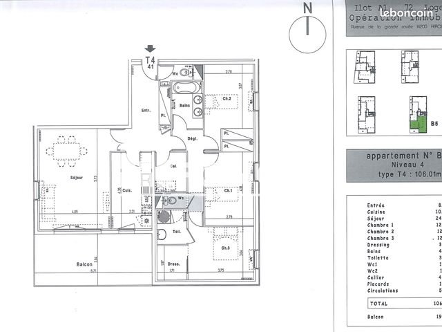 Appartement à louer, 106m², Hérouville-Saint-Clair