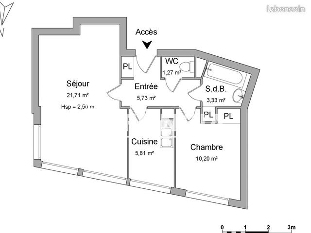 Appartement à louer, 48m², Caen