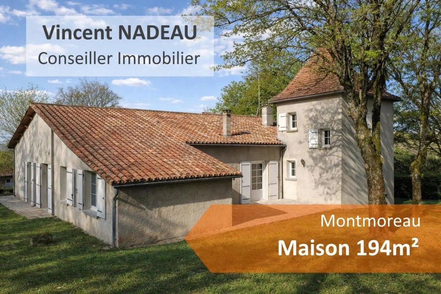 Maison à vendre, 194m², Montmoreau-Saint-Cybard