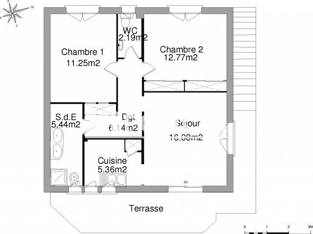 Appartement à louer, 59m², Valras-Plage