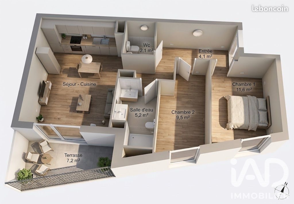 Appartement à vendre, 62m², Castelnau-le-Lez