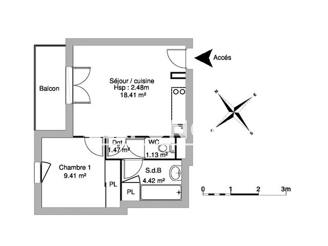 Appartement à louer, 34m², Morlaàs