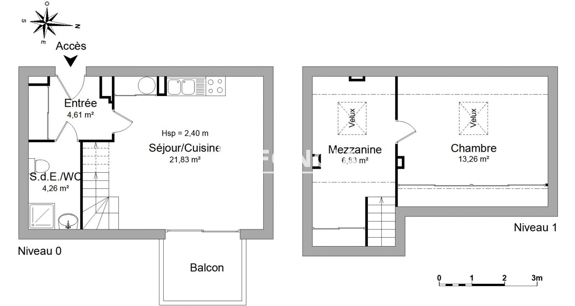 Appartement à louer, 50m², Collonges