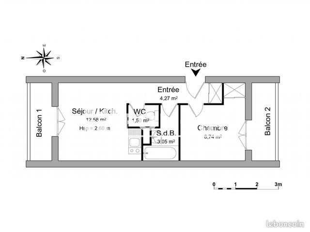 Appartement à louer, 30m², Évian-les-Bains