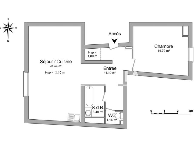 Appartement à louer, 58m², Billiat