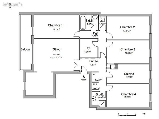Appartement à louer, 125m², Pau