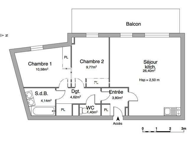 Appartement à louer, 60m², Besançon