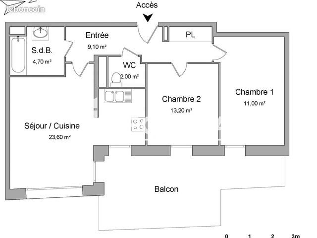 Appartement à louer, 64m², Strasbourg