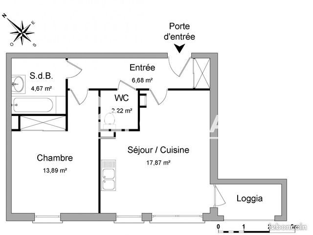 Appartement à louer, 45m², Roubaix
