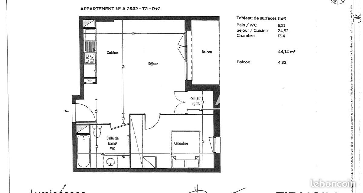 Appartement à louer, 44m², Lens